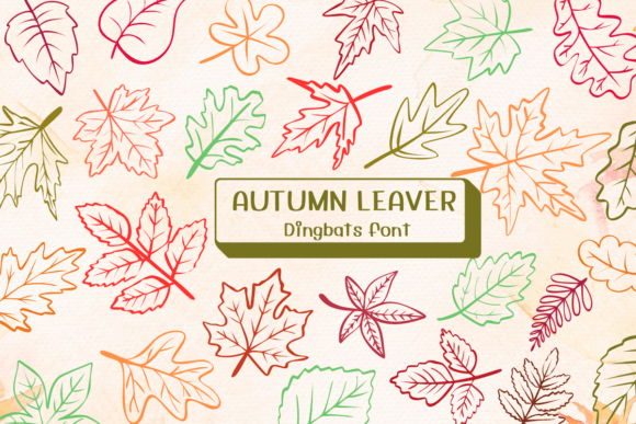 Autumn Leaver Dingbats Font: Sketchy Charm for Handmade Products