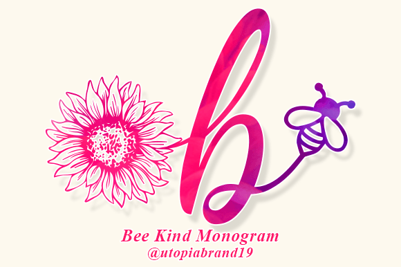 Bee Kind Monogram: A Decorative Font for Thoughtful Brand Design