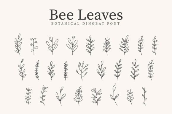 Bee Leaves: A Botanical Dingbat Font for Real Campaign Work