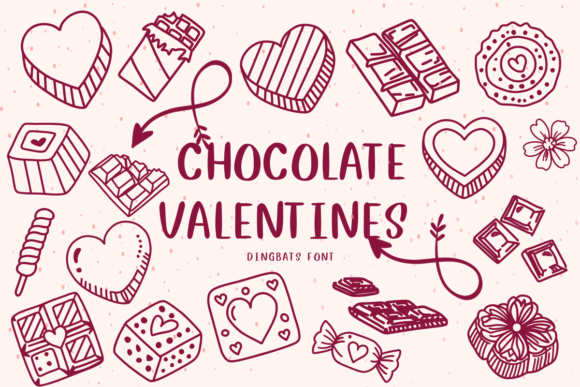 Chocolate Valentines: A Romantic Dingbats Font for Small Business Branding