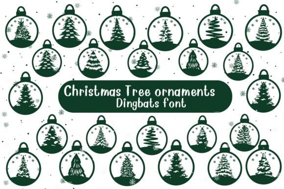 Christmas Tree Ornaments: A Festive Dingbats Font for Standout Campaign Graphics
