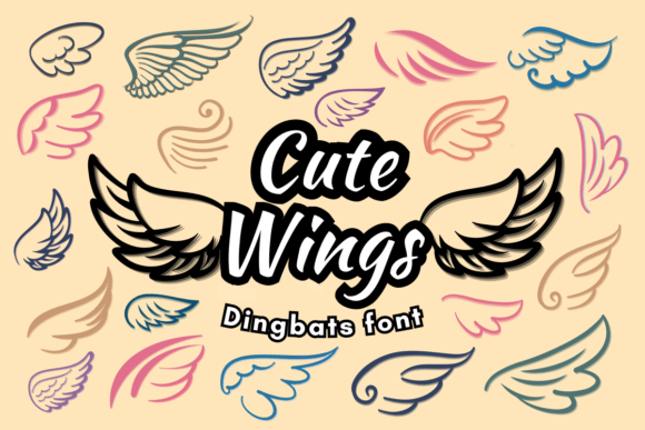 Cute Wings: A Dingbats Font That Brings Charm to Your Brand