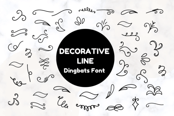 Decorative Line: A Sketch-Style Font for Small Business Branding