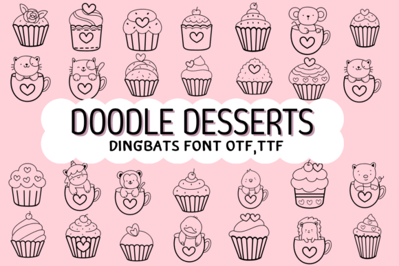 Doodle Desserts Font: Playful Typeface for Creative Brands