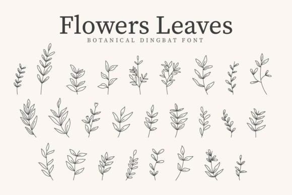 Flowers Leaves: A Botanical Dingbat Font Built for Campaign Design