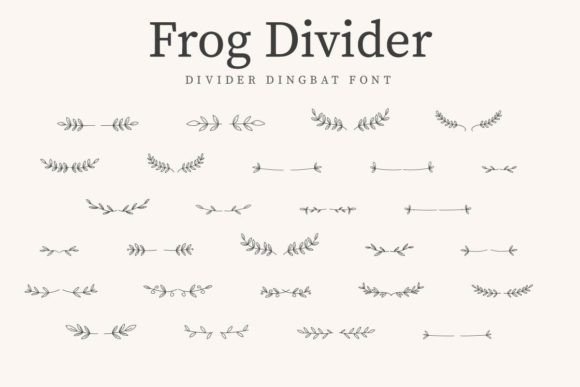 Frog Divider: A Botanical Dingbat Font for Thoughtful Editorial Design