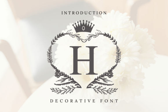 Heart Emblem Monogram: A Decorative Font for Visual Storytelling