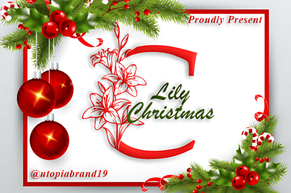 Lily Christmas Monogram: A Decorative Font With Editorial Charm