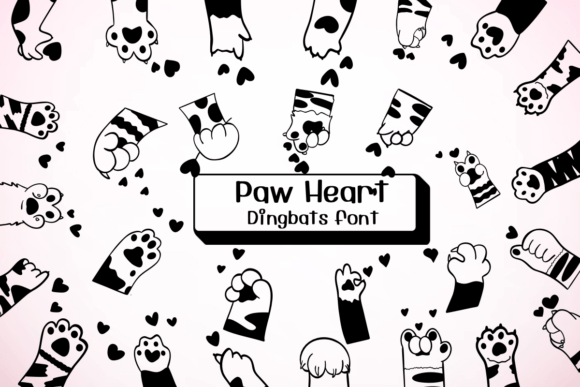 Paw Heart Font Review: A Sketched Dingbat for Digital Creatives