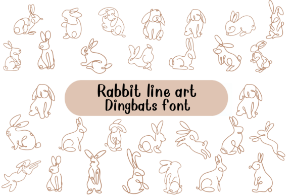 Rabbit Line Art: A Sketch Font for Small Business Branding