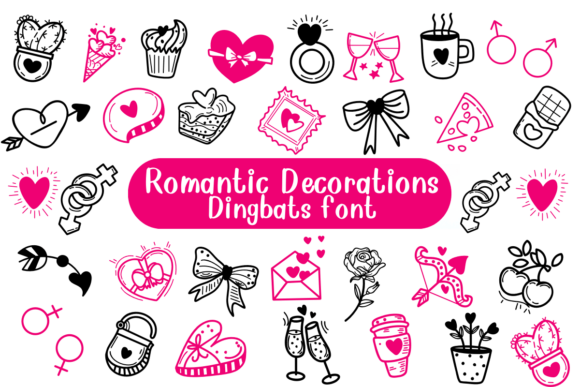 Romantic Decorations Typeface for Editorial Design