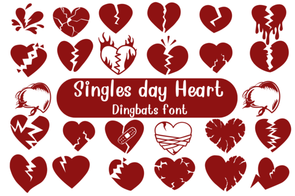 Singles Day Heart Font Review