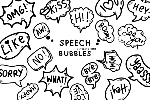 Speech Bubbles Font for Creative Marketing