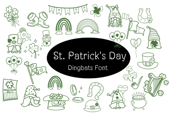 St. Patrick's Day Dingbats Font for Brand Identity Work