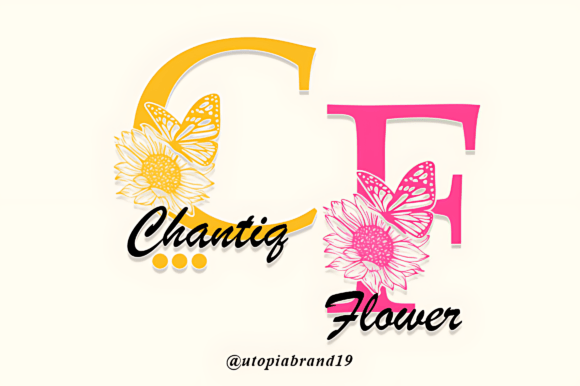 Testing Chantiq Flower Monogram in a Real Website Layout