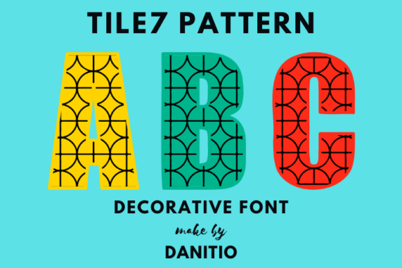 Tile7 Pattern: A Decorative Font for Romantic Campaign Visuals