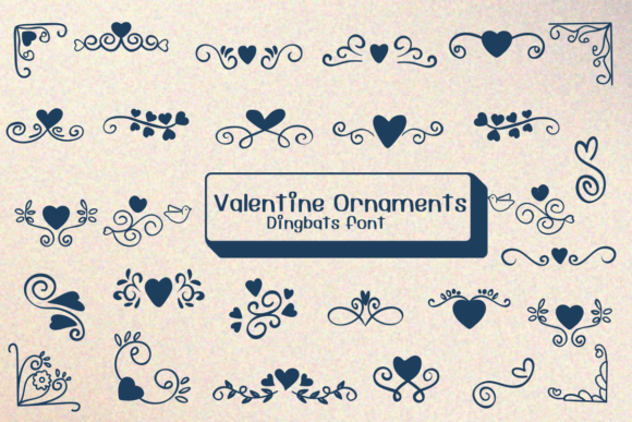 Valentine Ornaments Font for Web Design Projects