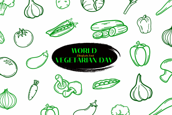World Vegetarian Day Font for Web Design